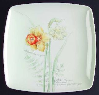 Lenox China Artist Sketchbook Sunflower Square Salad Plate, Fine China Dinnerwar