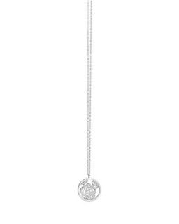 Large Pav� Diamond Rose Medallion Necklace