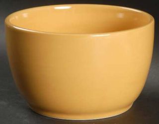  Amber Yellow Soup/Cereal Bowl, Fine China Dinnerware   All Yellow,Undec