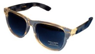 Wayfarer Womans Sunglasses Clear & Black Tortoise Shell Frame Grey Gradient Lens Clothing