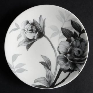 Lenox China Moonlit Garden Tidbit Plate, Fine China Dinnerware   White&Black Flo