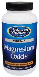 Vitamin Shoppe   Magnesium Oxide, 200 capsules Health & Personal Care