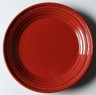Dansk Craft Colors Rhubarb Salad Plate, Fine China Dinnerware   All Red, Rim, Sm