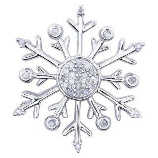 0.15 CT.T.W. Diamond Snowflake Pendant in Sterling Silver