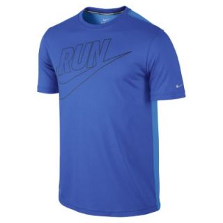 Nike Legend Run Swoosh Mens Running Shirt   Hyper Cobalt