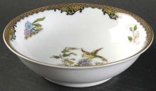 Noritake Navarre Coupe Cereal Bowl, Fine China Dinnerware   Birds Center,Floral,