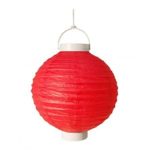 Lumabase Battery Operated Paper Lantern in Red (3 Count) 79403