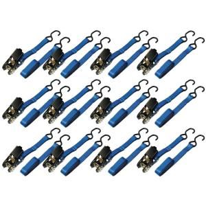 EVEREST Ready Pack 1 in. x 6 ft. Ratchet Tie Down Strap with 900 lbs./S Hook (12 per Box) S1001 R