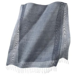 Merona Solid Scarf with Fringe   Gray