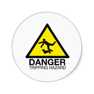 Danger Tripping Hazard Stickers