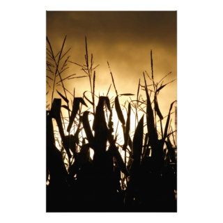 Corn field Silhouettes Stationery Design