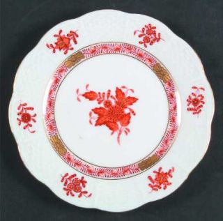 Herend Chinese Bouquet Rust (Aog) Bread & Butter Plate, Fine China Dinnerware  