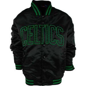 Boston Celtics Profile NBA Blackout Satin Snap Jacket