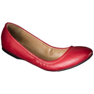 Womens Mossimo Supply Co. Ona Side Scrunch Ballet Flat   Red 6.5