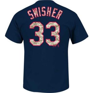 Cleveland Indians Nick Swisher Majestic MLB Camo Player T Shirt