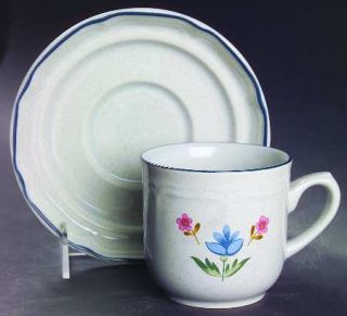 International Heritage Flat Cup & Saucer Set, Fine China Dinnerware   American P
