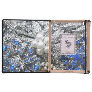 Cluster Blue, Diamond Bling & Pastels Case For iPad