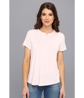 NYDJ Pleat Back Knit Top Womens T Shirt (Pink)