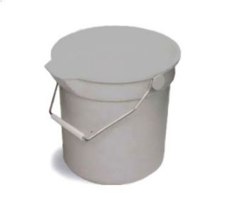Continental Commercial 14 Qt Huskee Utility Bucket w/ Handle and Pouring Spout, Grey