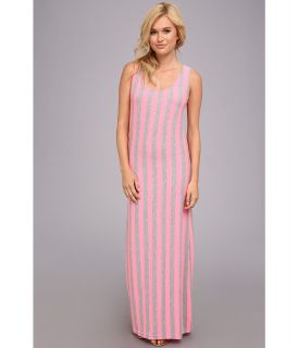 Ninety Vertical Stripe Racerback Womens Dress (Pink)