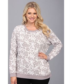 BB Dakota Plus Size Loma Top Womens Long Sleeve Pullover (Gray)