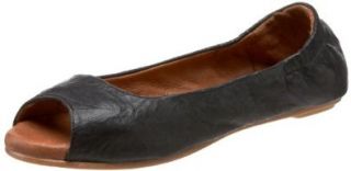 Gee WaWa Women's Sara Ballet Flat, Black Borello, 7.5 M US Sandals Shoes