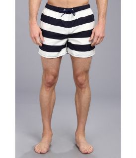 French Connection Caleb Bold Stripe Swim Short Mens Swimwear (Olive)