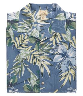 Silk Floral Jacquard Print S/S Sportshirt Big and Tall Sizes JoS. A. Bank