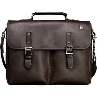 T Tech by Tumi Forge Olympic Flap Leather Brief Brown   Tumi Non Wheeled Bu