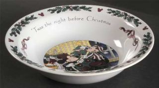 Disney Twas The Night Before Christmas 9 Round Vegetable Bowl, Fine China Dinne