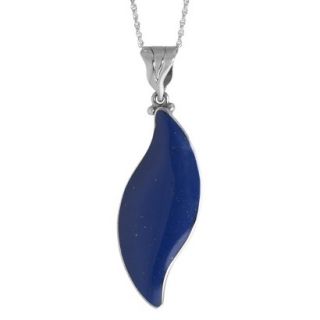Sterling Silver Lapis Lazuli Inlay Pendant   Silver/Blue (18)