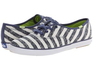 Keds Champion Washed Stripe Womens Lace up casual Shoes (White)