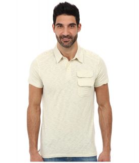 Request Scott Polo Neck Top Mens Short Sleeve Pullover (Khaki)