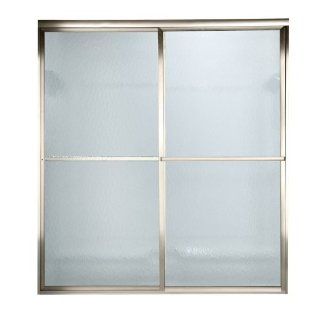 American Standard AM00.758436.006 Prestige 56" Tall Framed, bypass, Hammered Glass Shower Door   Fits 57 1/2" to 5, Brushed Nickel   Shower Bases  