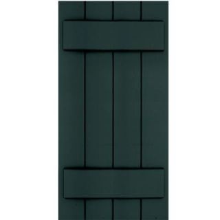 Winworks Wood Composite 15 in. x 30 in. Board and Batten Shutters Pair #638 Evergreen 71530638