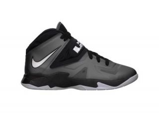 LeBron Zoom Soldier VII (3.5y 7y) Kids Basketball Shoes   Dark Grey