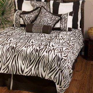 Zebra Bedding Set in Brown Size King   Duvet Cover Sets
