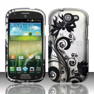 Black Swirl Hard Cover Case for Samsung Galaxy Express SGH I437 Cell Phones & Accessories