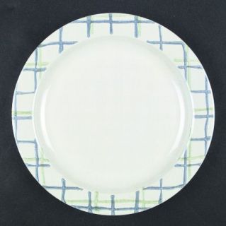 Pfaltzgraff Cloverhill Plaid Dinner Plate, Fine China Dinnerware   Blue & Green