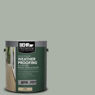 BEHR Premium 1 gal. #SC 149 Light Lead Solid Color Weatherproofing All In One Wood Stain and Sealer 501101