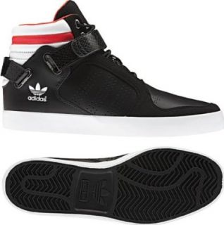 adidas Originals Men's Adirise Mid Retro Sneaker, Black/Black/White, 12 M US Fashion Sneakers Shoes