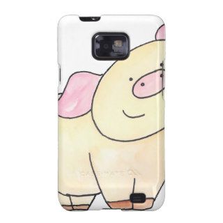 Here's looking at you Pig cutout by Serena Bowman Galaxy SII Case