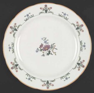 Wedgwood Charleston Dinner Plate, Fine China Dinnerware   Red&Blue Flowers/Green