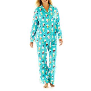 INSOMNIAX Print Flannel Pajama Set, Womens