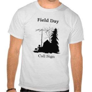 Ham Radio Field Day Silhouette Tshirt