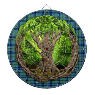 Celtic Tree Of Life Clan Keith Tartan Dart Boards