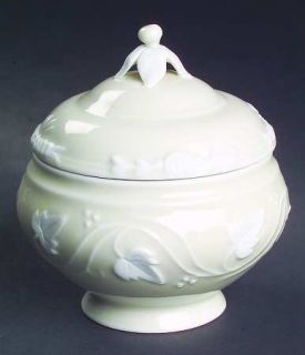 Chas Field Haviland Imperatrice Ivory Sugar Bowl & Lid, Fine China Dinnerware  