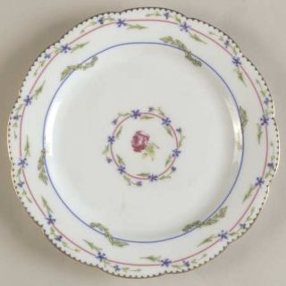 Mottahedeh Cornflower Garland Bread & Butter Plate, Fine China Dinnerware   Pink
