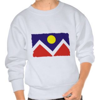 Denver Colorado Flag Pull Over Sweatshirt