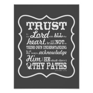 Trust in the Lord    Grey Poster